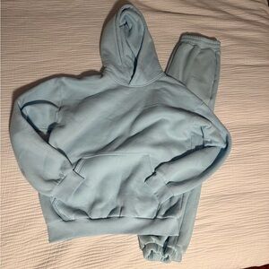 Pastel Blue Hoodie and Sweatpants Comfrt Set